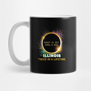 Illinois Total Solar Eclipse Twice In A Lifetime 2024 Mug